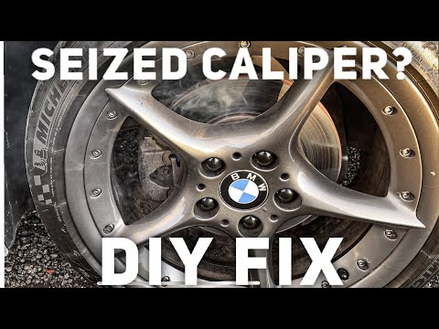 How to fix a seized brake caliper with basic tools - BMW Z4