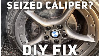 How to fix a seized brake caliper with basic tools - BMW Z4