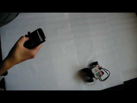 HTC Desire (Android) controlling LEGO MINDSTORMS NXT robot