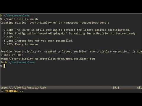 OpenShift Serverless Eventing: A 5 minute introduction and demonstration
