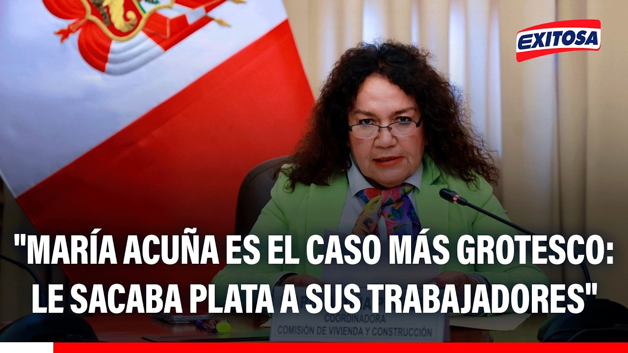 🔴🔵 Nicolás Lúcar calificó de "grotesco" el caso de la congresista María Acuña por "mochasueldos"