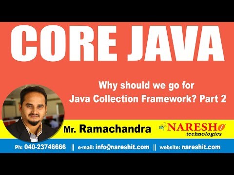 Core Java Tutorial Why Should We Go For Java Collection Framework Part 2 Mr Ramchander