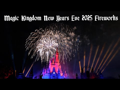 Magic Kingdom New Years Eve 2025 Fireworks - Fantasy in the Sky Full Show in 4K |  Walt Disney World