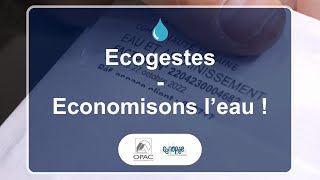 💧 Ecogestes - Economisons l'eau !