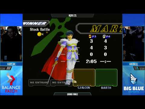 NGPU 25 SSBM - Klaps [W] (C. Falcon) vs. Kalvar [L] (Marth) - Melee GF