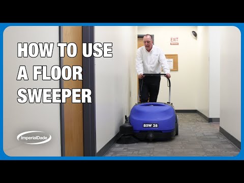 Part of a video titled How to Use a Floor Sweeper - YouTube