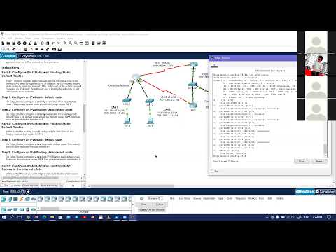 Lab 15.6.1 - Packet Tracer - Configure IPv4 and IPv6 Static and Default Routes