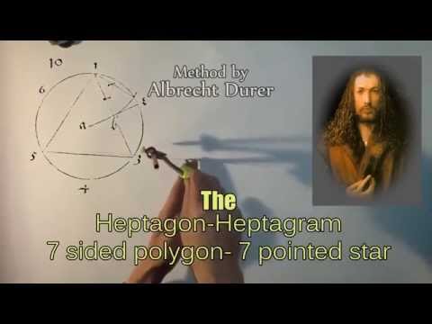 7 Pointed Star- Heptagon & Heptagram with Compass & Straight Edge