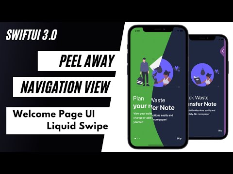 SwiftUI Peel Away Navigation View - Liquid Swipe - OnBoarding Screens - SwiftUI Tutorials