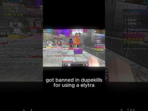 iTrapped_ BANNED for Elytra in Dupekills?! 😱🔥 #minecraft