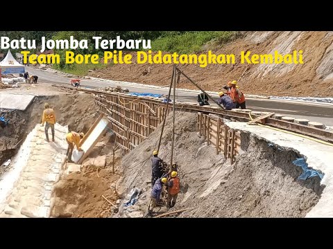 Batu Jomba TerbarullTeam Bore Pile Didatangkan Kembali Penimbunan Geotextile Penahan Longsor Dikebut