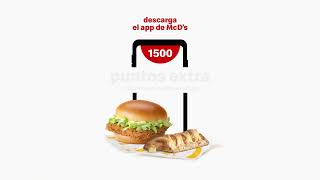 McDonald´s Obtén 1500 puntos extra con tu primera orden en el app