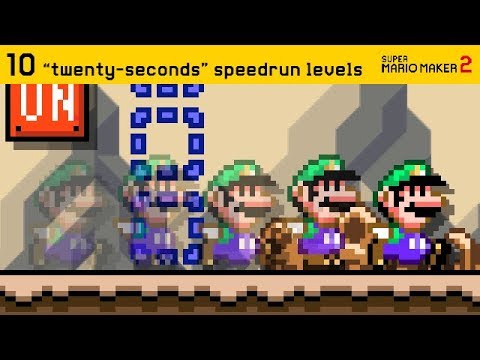 Super Mario Maker 2 - 10 "twenty-seconds" speedrun levels