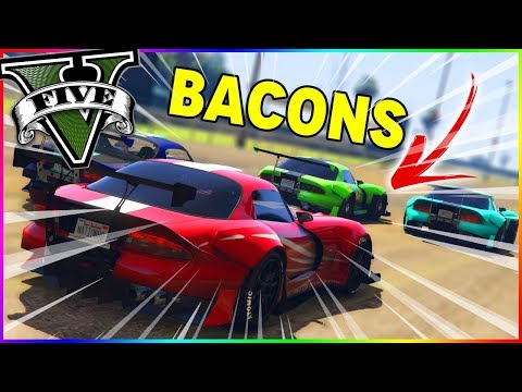 PEGA O BACONS! NÃO DEIXA ELE FUGIR! - GTA V ONLINE CORRIDAS - BACKSLOCK (FACECAM)