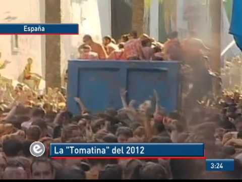 Celebran fiesta del tomate en España