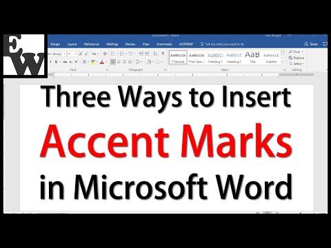 Three Ways to Insert Accent Marks in Microsoft Word