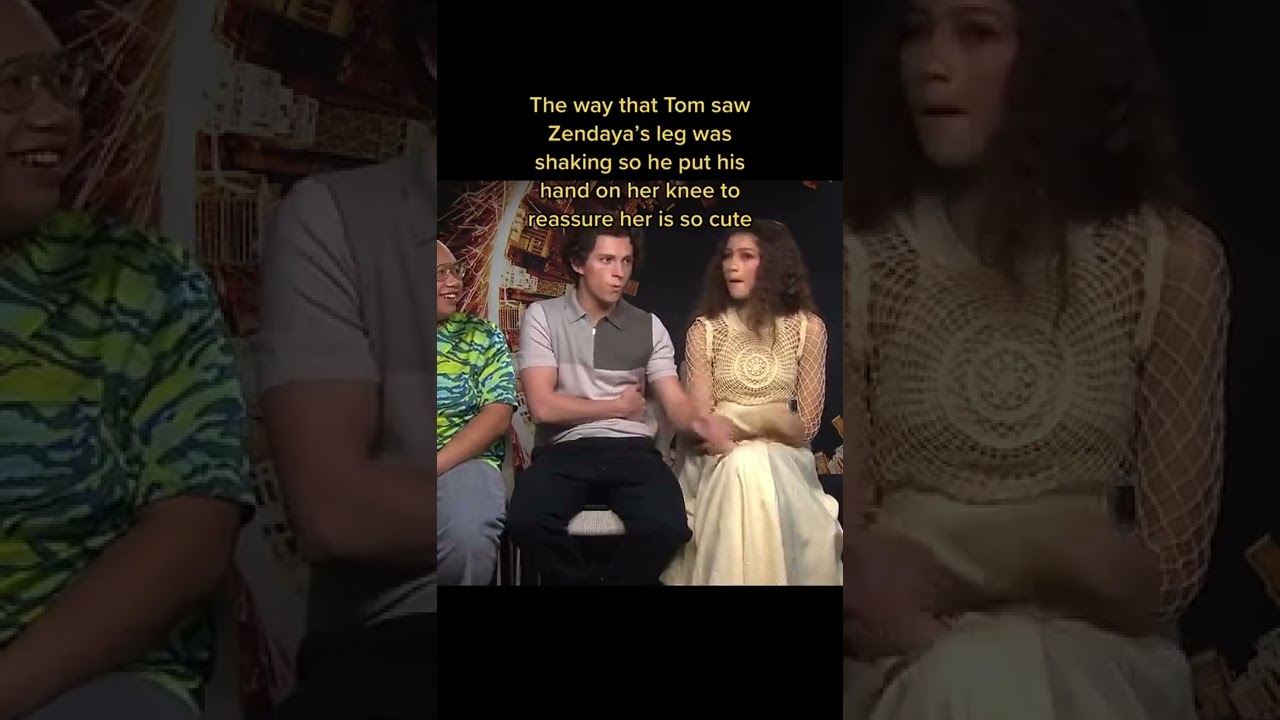 Tom puts his hand on Zendaya's leg cuz she was shaking || tomxzendaya3