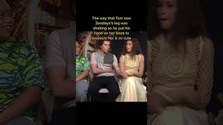 Tom puts his hand on Zendaya&#39;s leg cuz she was shaking || tomxzendaya3