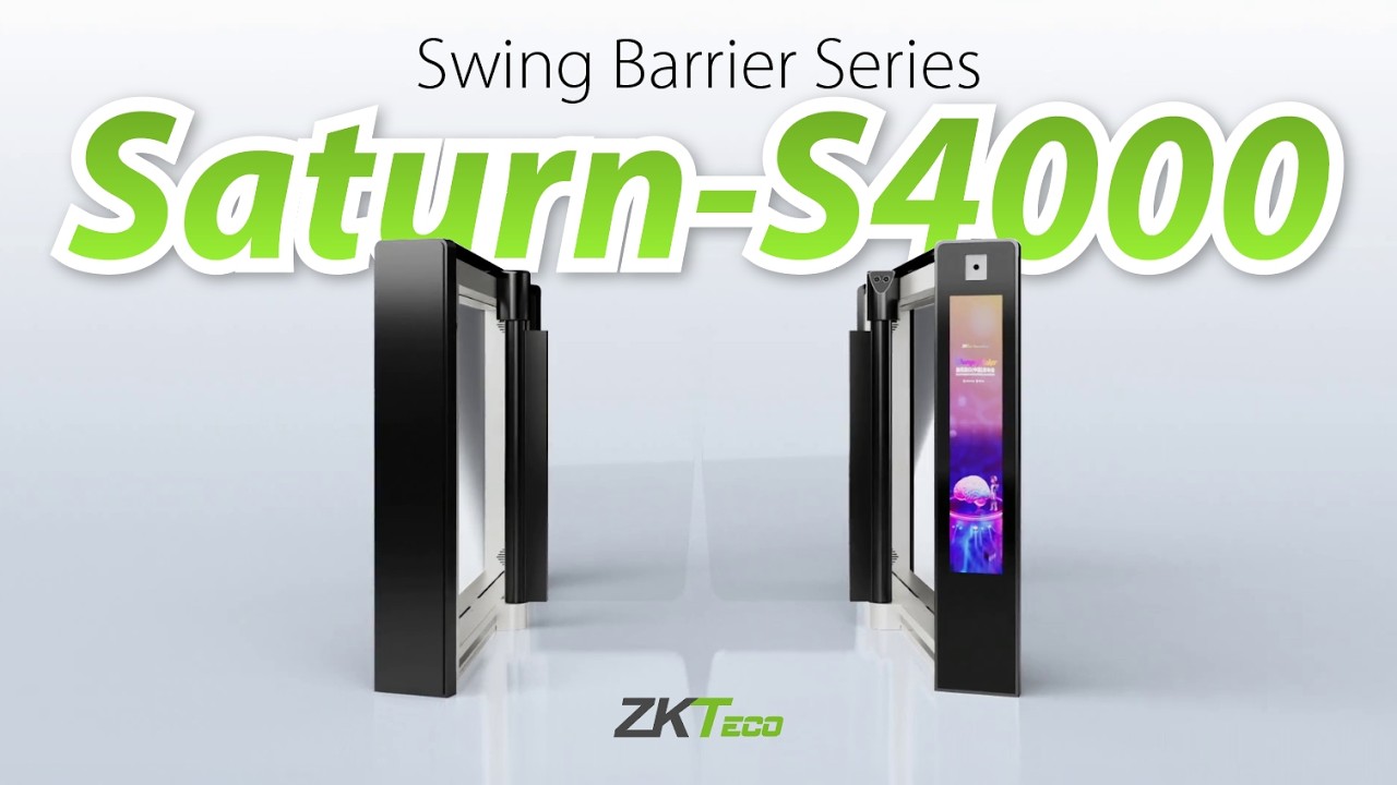 ZKTeco Saturn-S4000 Swing Barrier | Smart Access Control Turnstile with LCD Display