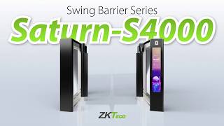 ZKTeco Saturn-S4000 Swing Barrier | Smart Access Control Turnstile with LCD Display