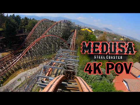 Medusa Steel Coaster Front Row POV Six Flags Mexico
