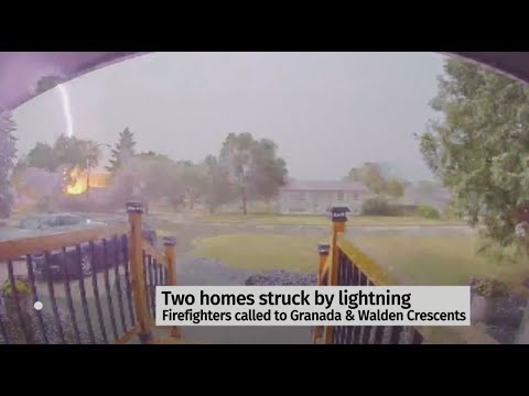 Lightning strikes responsible for 2 fires in Winnipeg on either side of the city last night