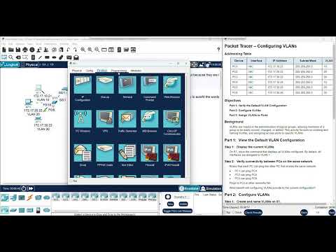 3.2.1.7 Packet Tracer Configuring VLANs
