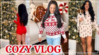 COZY VLOG ❄️ | huge try-on haul, new trendy Christmas decor, transformed my basement + date night
