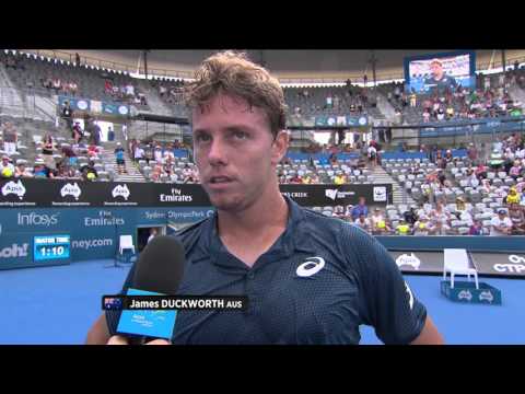 James Duckworth on-court interview (1R)