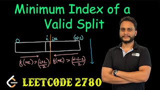 YouTube video 'Minimum Index of a Valid Split | Leetcode 2780'