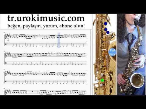 Saksafon tenor Nasıl Çalınır Sia Elastic Heart Bölüm#1 Okul Öğretmen Notalar Eğitim Tablatura