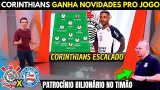 GLOBO ESPORTE CORINTHIANS! TIMÃO ESCALADO COM ÓTIMAS NOTÍCIAS DO PATROCÍNIO BILINONÁRIO QUE FOI ASSI