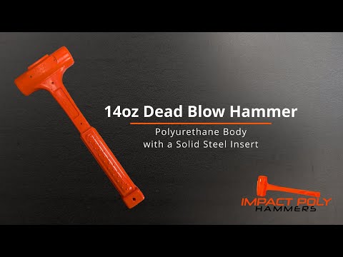 Impact Poly Hammers 14oz Orange Polyurethane Dead Blow Hammer