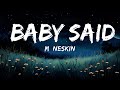 1 Hour |  Måneskin - BABY SAID (Lyrics)