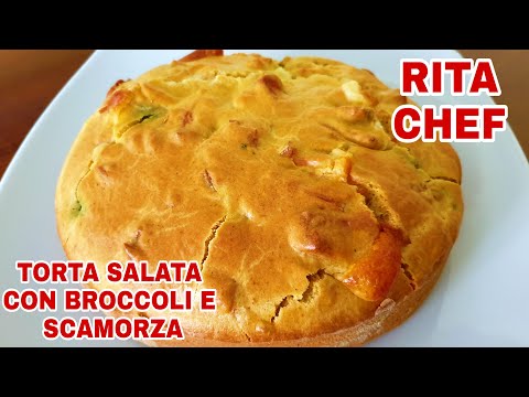 TORTA SALATA con BROCCOLI e SCAMORZA🥦RITA CHEF | Sfiziosa e semplice da preparare.