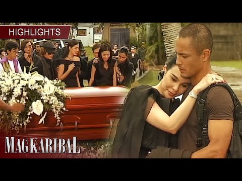 Victoria is emotional during her father's funeral Magkaribal