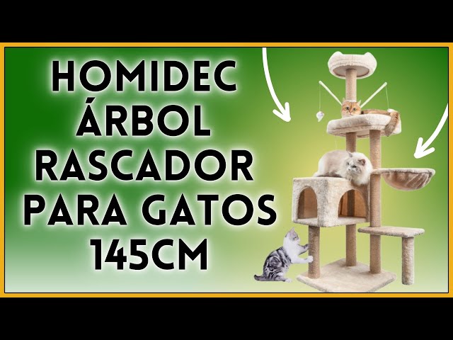 Vídeo relacionado con PawHut Árbol Rascador para Gatos - Torre con Túnel, Nido, Plataformas, Bola de Juguete y Poste de Yute Marrón Oscuro - Altura 47 cm