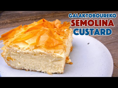 Galaktoboureko Semolina Custard Dessert - Glen And Friends Cooking - γαλακτομπούρεκο