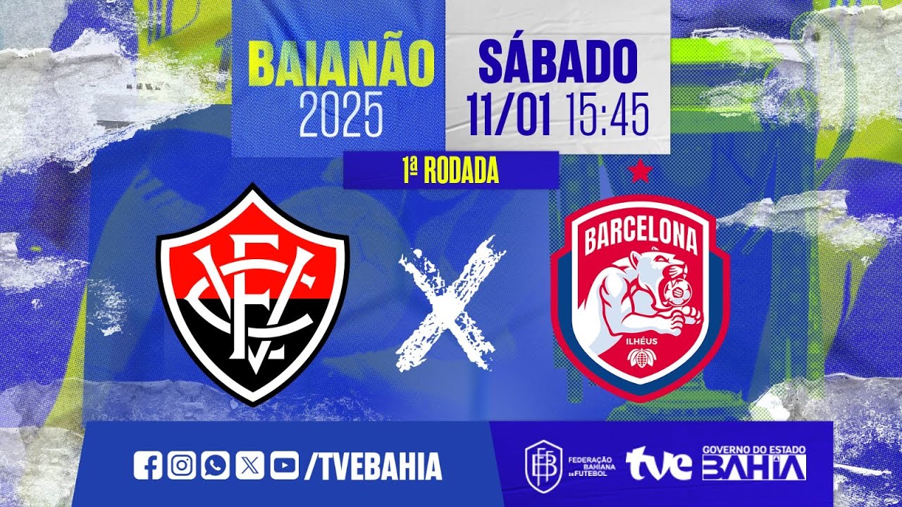 AO VIVO COM IMAGENS | VITÓRIA x BARCELONA | 11/01/2025 | BAIANÃO 2025 #BaianãoNaTVE