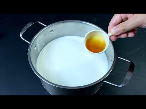 Instead of going to the store to buy cheese, make honey cheese at home, make cheese in 5 minutes