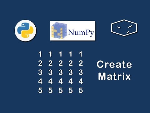 numpy create matrix with col values from 1 to 5