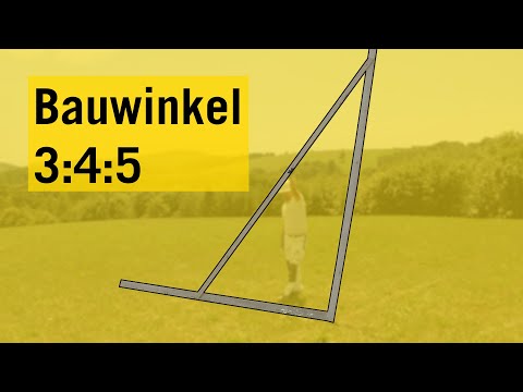 Bauvermessung - Absteckung von rechten Winkeln nach dem Verhältnis 3:4:5