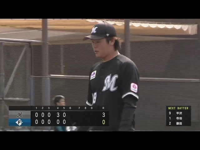 【ファーム】マリーンズ・二木康太 1奪三振含む3者凡退に抑える好投を見せる!! 2024年8月1日 北海道日本ハムファイターズ 対 千葉ロッテマリーンズ