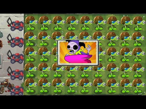 PvZ 2 Gameplay- Every Peashooter & All Plants Max Level VS 999 Jester Zombie