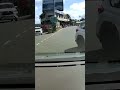 Idiot Car Driver Crossing Main Road Carelessly