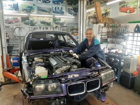 BMW M3 E36 Ringtool Neuaufbau. Technik ist fertig, erster Startversuch des Motors (etwas laut).