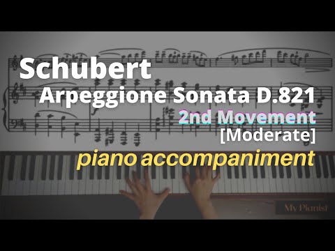 Schubert - Arpeggione Sonata D.821, 2nd Mov: Piano Accompaniment [Moderate]
