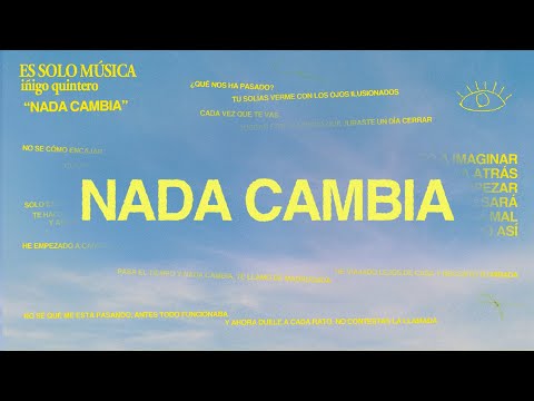 Nada Cambia - Iñigo Quintero