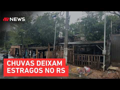 Temporais, ventania e granizo atingem o Rio Grande do Sul