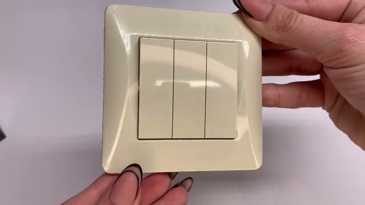 Выключатель трехлавишный VIDEX Binera крем VF-BNSW3-CR